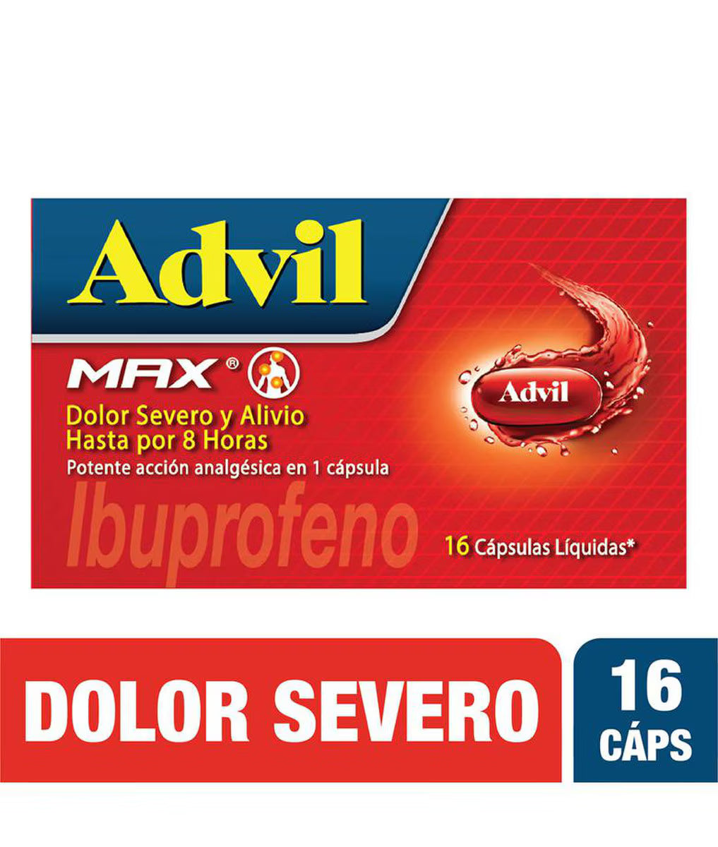 Advil Max Ibuprofeno X 16 Cápsulas