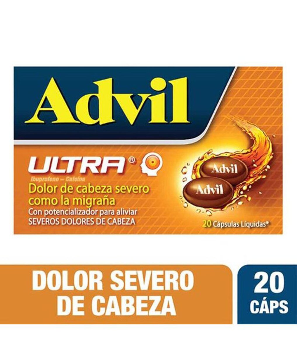 Advil Ultra Ibuprofeno + Cafeina X 20 Cápsulas