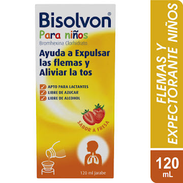 Bisolvon Niños Bromhexina 8 Mg Opella Jarabe Frasco X 120 Ml
