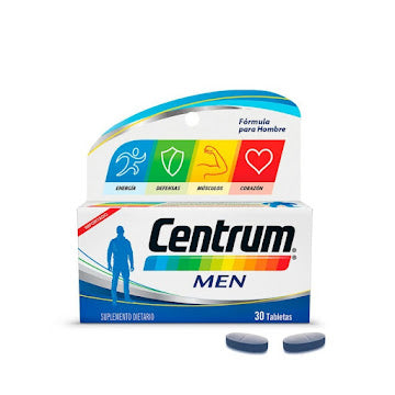 Centrum Men, Multivitamínico Hombres Entre 18 Y 49 Años X 30 Tabs