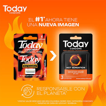 Condones Today Hot Sensation X 3 Unds