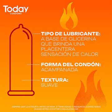 Condones Today Hot Sensation X 3 Unds