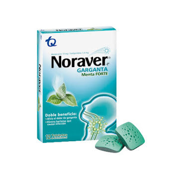 Noraver Garganta Menta x12 Tabletas