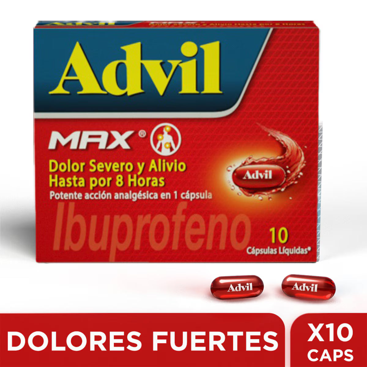 Advil Max Ibuprofeno X 10 Cápsulas