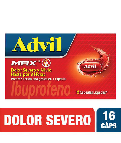 Advil Max Ibuprofeno X 16 Cápsulas
