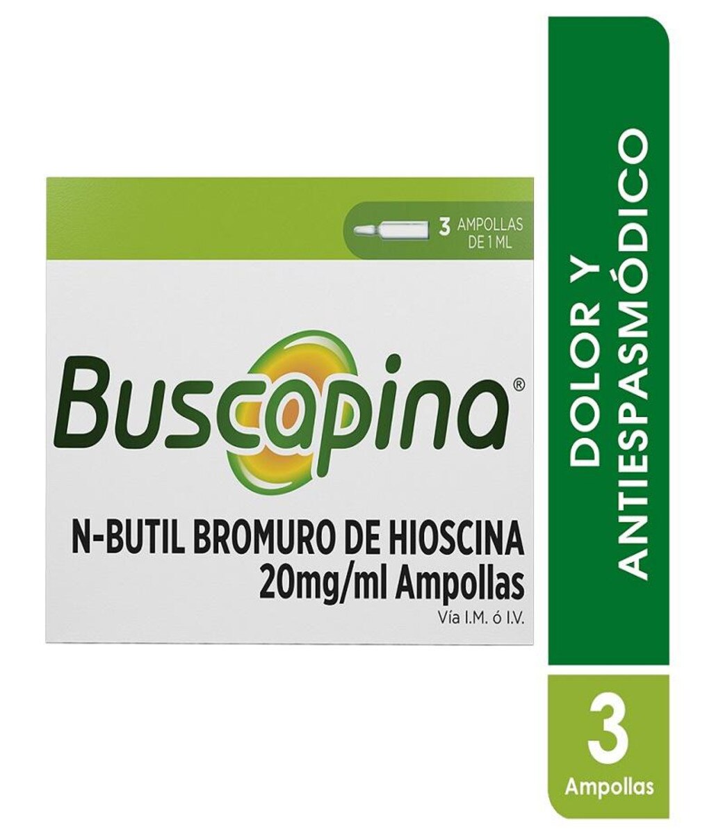 Buscapina Hioscina N Butilbromuro 20 Mg Opella Caja X 3 Ampollas