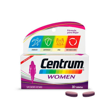 Centrum Women Multivitamínico Frasco X 30 Tabletas