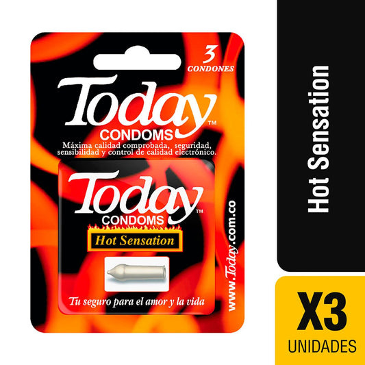 Condones Today Hot Sensation X 3 Unds