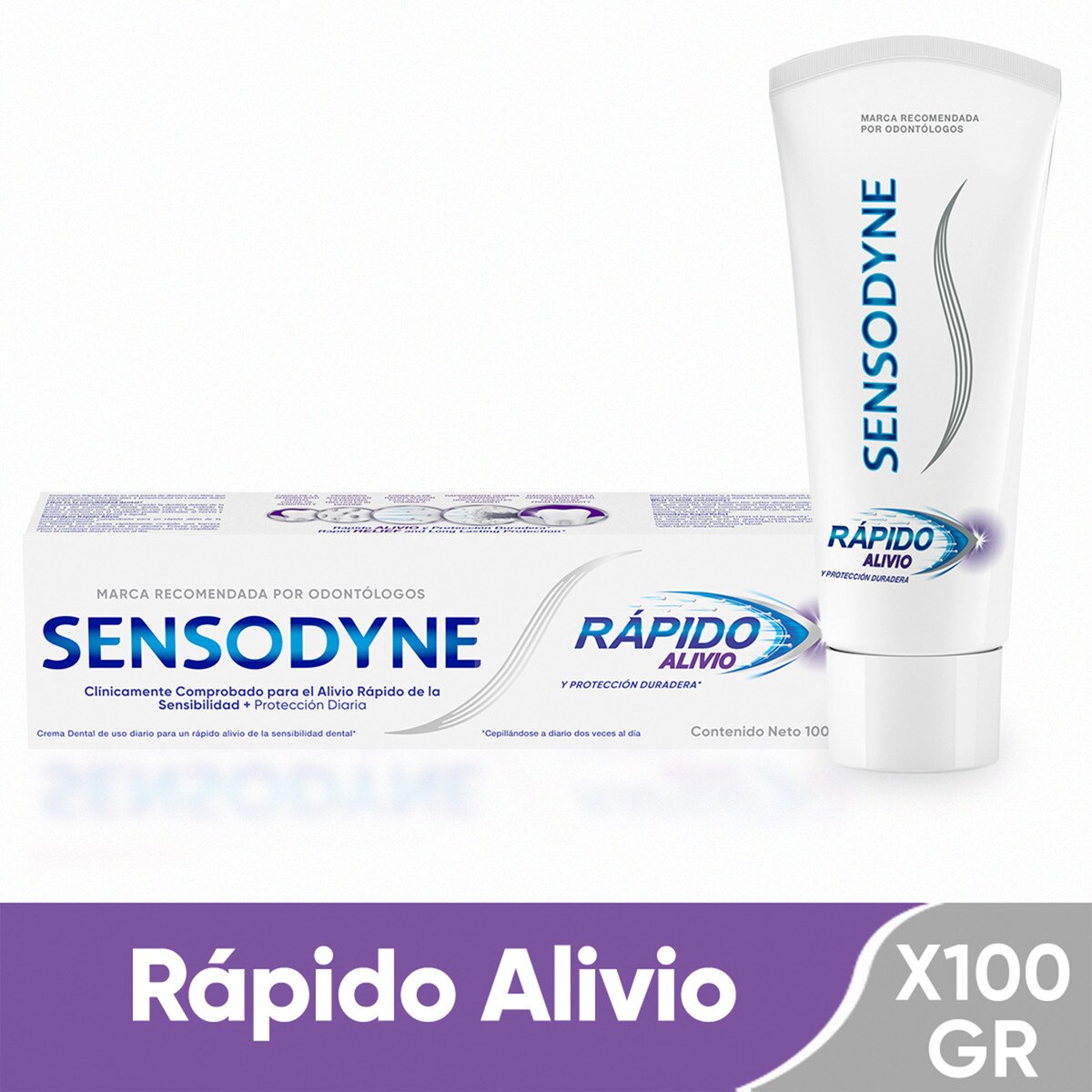Crema Dental Sensodyne Rápido Alivio De La Sensibilidad Dental X 100 Gr