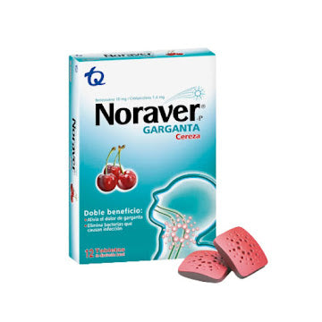Noraver Garganta Cereza x12 Tabletas
