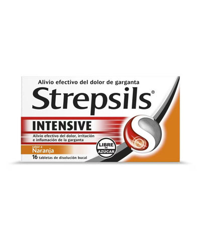 Strepsils Intensive Naranja Sin Azúcar Flurbiprofeno 8,75 Mg Caja X 16 Tabletas