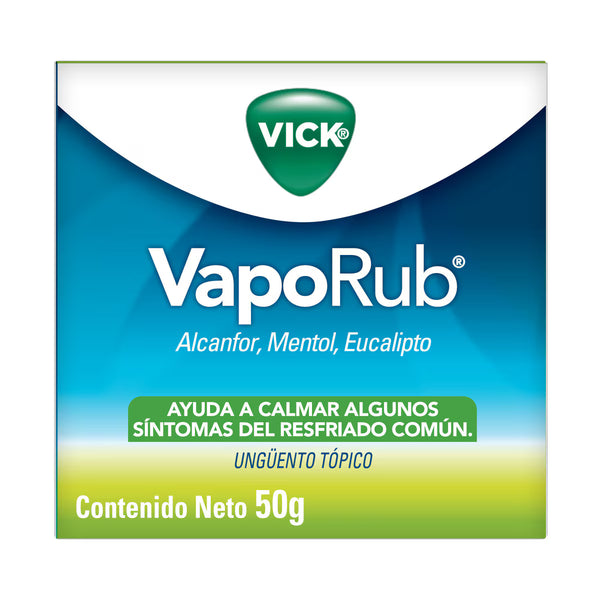 Vick Vaporub Alcanfor + Mentol + Aceite De Eucalipto 5,26g/2,82g/1,33g Ungüento Frasco X 50 Gr