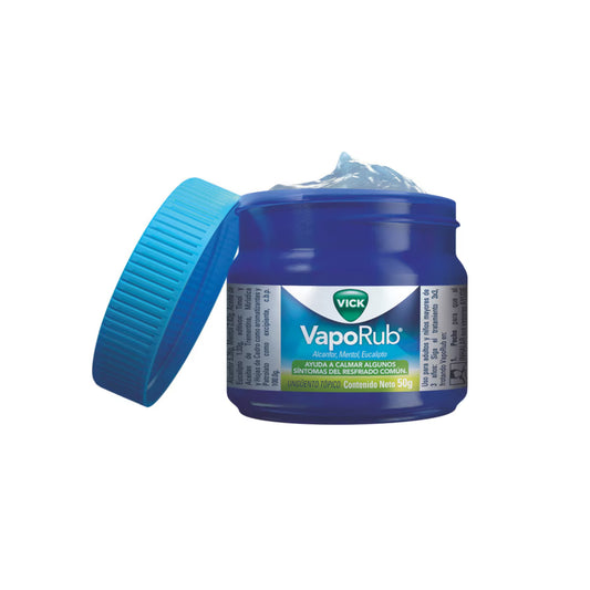 Vick Vaporub Alcanfor + Mentol + Aceite De Eucalipto 5,26g/2,82g/1,33g Ungüento Frasco X 50 Gr